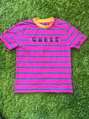 GUESS x J Balvin Vibras Tour Striped Crewneck T-Shirt